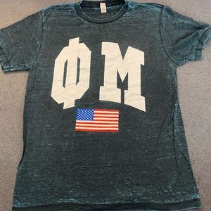 Phi Mu Top with American Flag